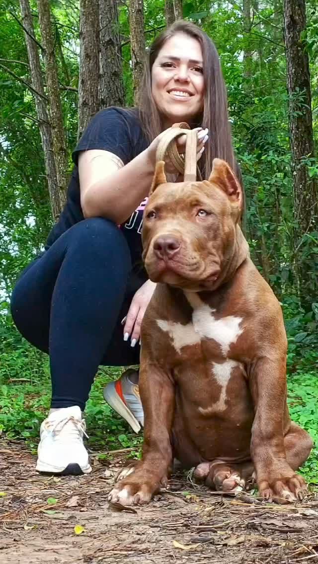 Tutora com cão da Ballin Bull Kennel